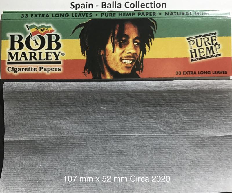 Spain Bob Marley Yellow 14.b 107 x 52 Jamacia 2 Hemp KS 33 pk Watermark Pure Hemp