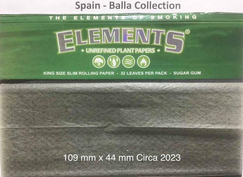 Spain Elements Green 1.c 109 x 44 KS Slim 32 pk Watermark Elements