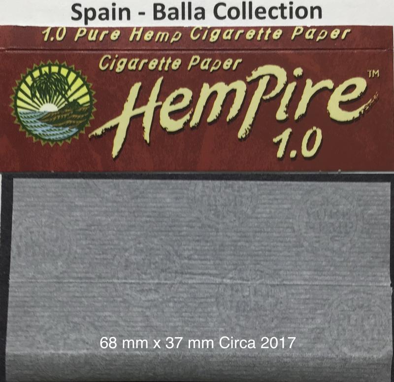 Spain Hempire 1.a 68 x 37 Red Hemp Watermark Pure Hemp