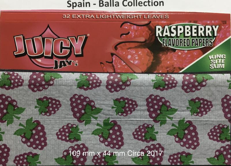 Spain Juicy Jays Raspberry 1.c  109 x 44 XL KS Slim 32 pk