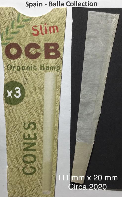 Spain OCB Cones 1.a 111 x 20 Slim Organic 3 pk Watermark OCB