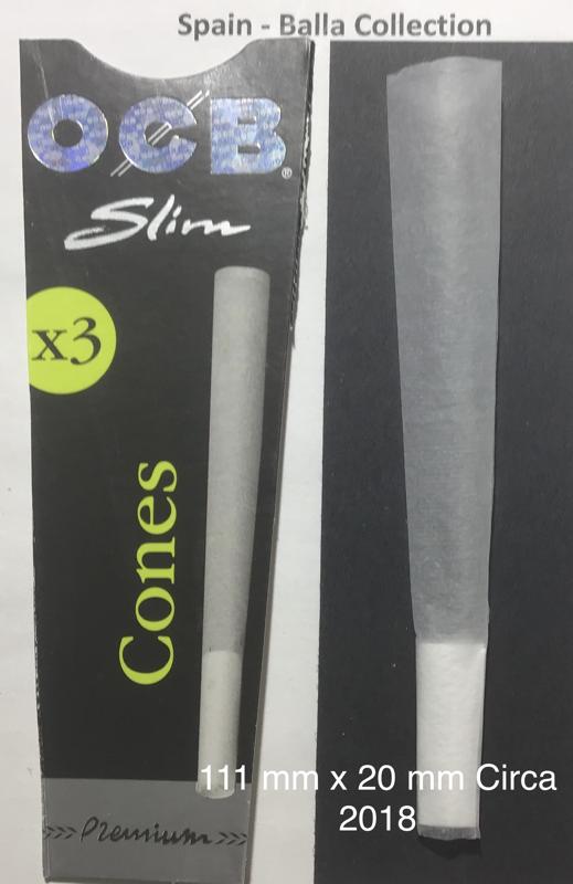 Spain OCB Cones 1.b 111 x 20 Slim Premium 3 pk Watermark OCB