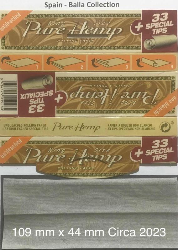 Spain Pure Hemp unbleached  1.c1 109 x 44 KS + Tips Watermark Pure Hemp