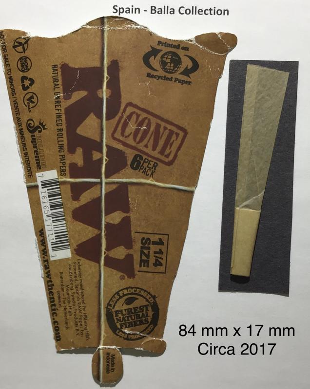 Spain Raw 1.a 84 x 17 Less Processed Cones 6 pk
