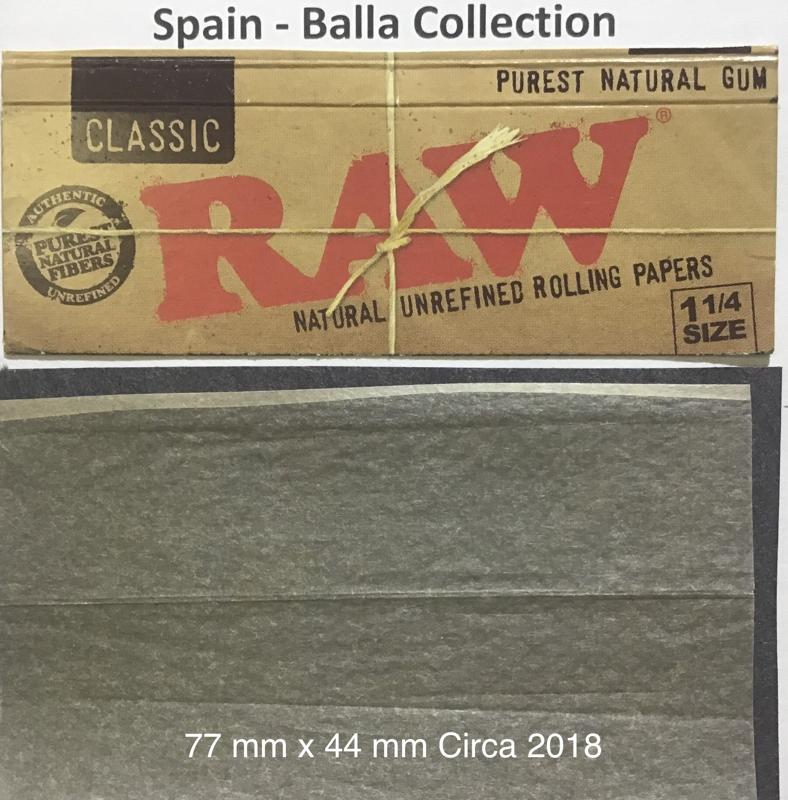 Spain Raw Classic 1.b 77 x 44 Unrefined Hemp Watermark RAW