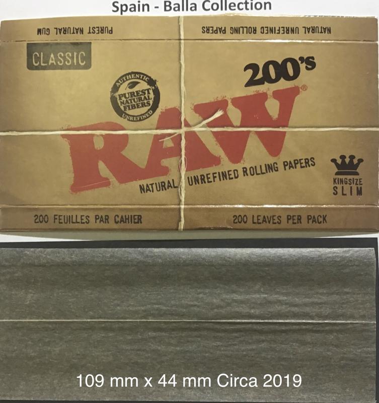 Spain Raw Classic 1.c1 - 109 x 44 Unrefined Hemp KS Slim 200 pk