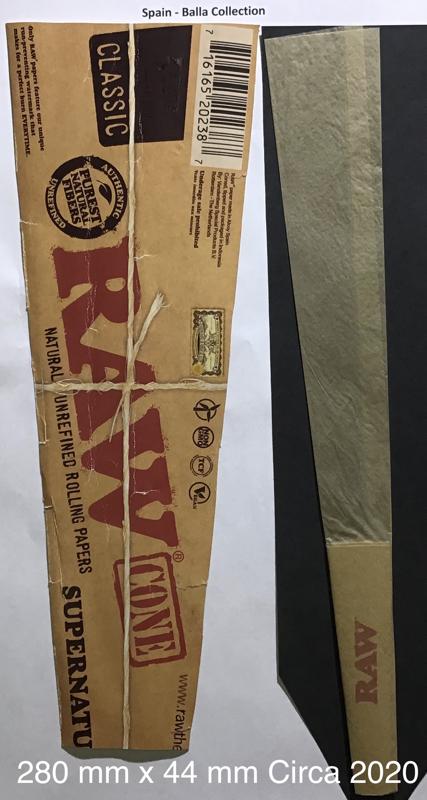 Spain Raw Classic 1.n 280 x 44 Unrefined Supernatural Cones 1 pk