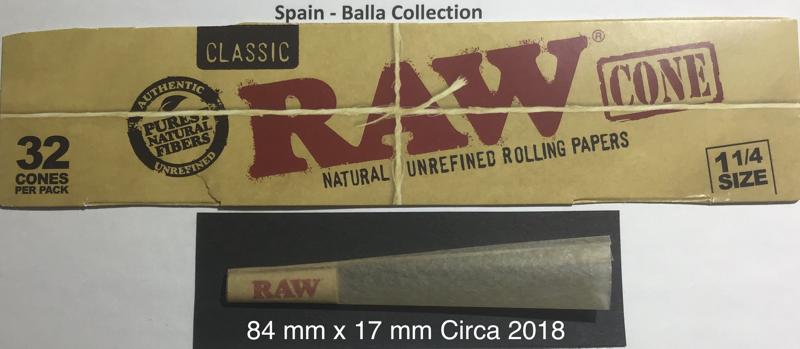 Spain Raw Classic 1.q 87 x 14 Unrefined Cones 32 pk