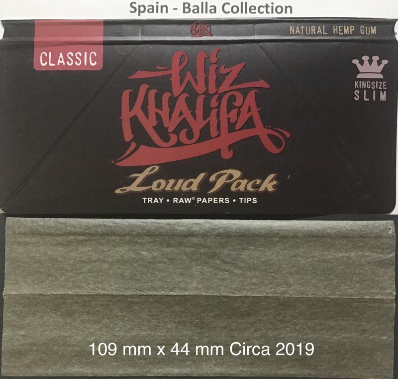 Spain Raw Classic Khalifa 3.b 109 x 44 Unrefined KS Slim Loud Pack 32 pk Tips + Tray Watermark RAW