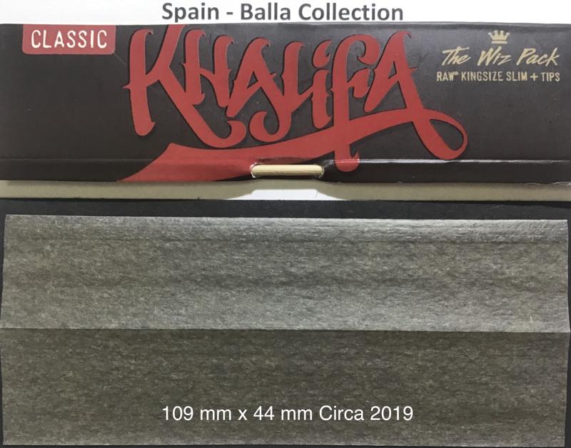 Spain Raw Classic Khalifa 3.c 109 x 44 Unrefined KS Slim Whiz Pk + Tips Watermark RAW