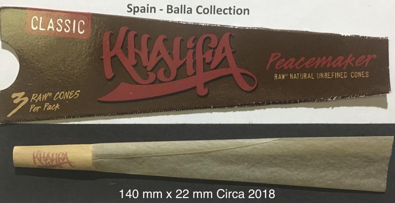 Spain Raw Classic Khalifa 3.e 140 x 22 Unrefined Peacemaker Cones 3 Pk