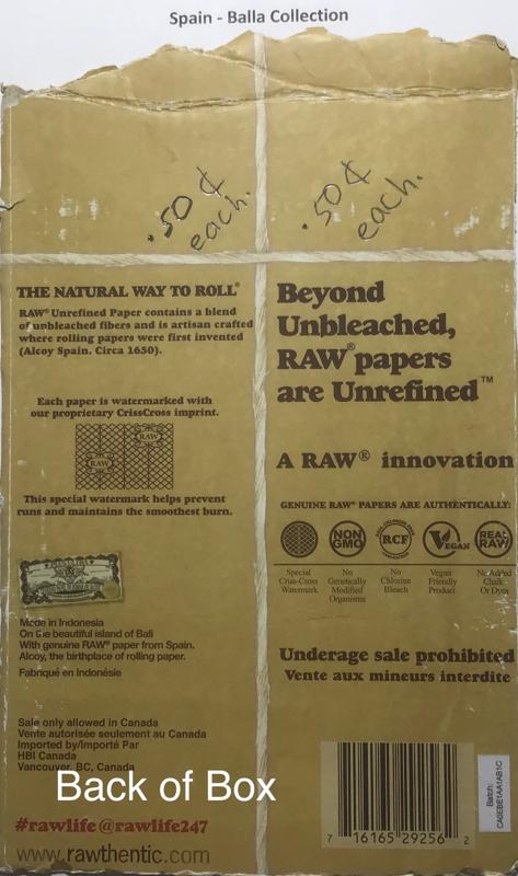 Spain Raw Natural Unrefined 1.b 82 x 17 - 900 pk Cones Watermark RAW
