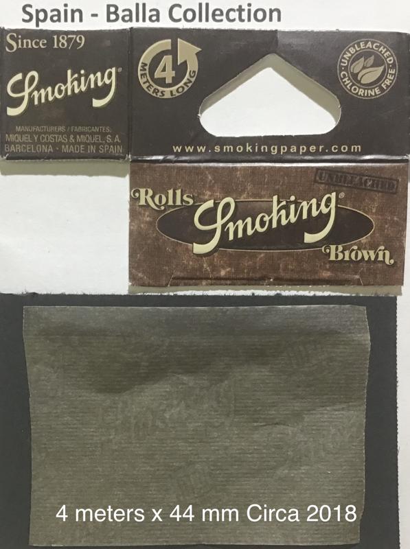 Spain Smoking Brown 1.d 4 mtrs x 44 Box Watermark Smoking