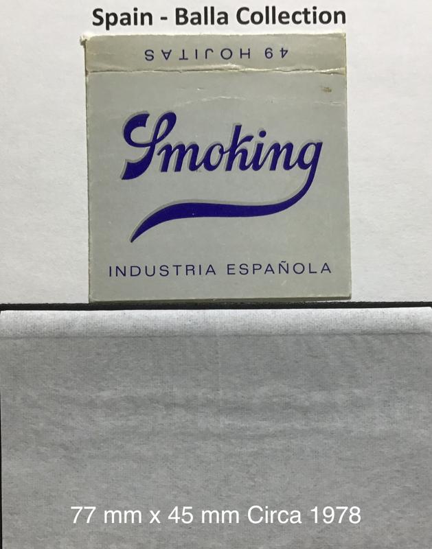 Spain Smoking Grey 1.a 77 x 45 - 49 pk