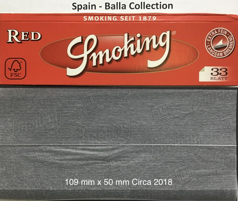 Spain Smoking Red 1.c 109 x 50 Extra Fine KS 33 pk Watermark Smoking