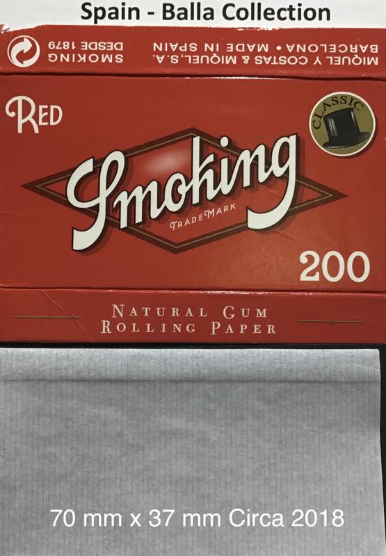 Spain Smoking Red 1.d 70 x 37 Classic 200 pk