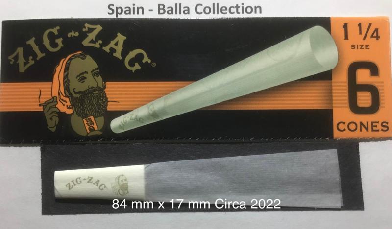 Spain Zig Zag 1.b Black 84 x 17 Cones 6 Pk