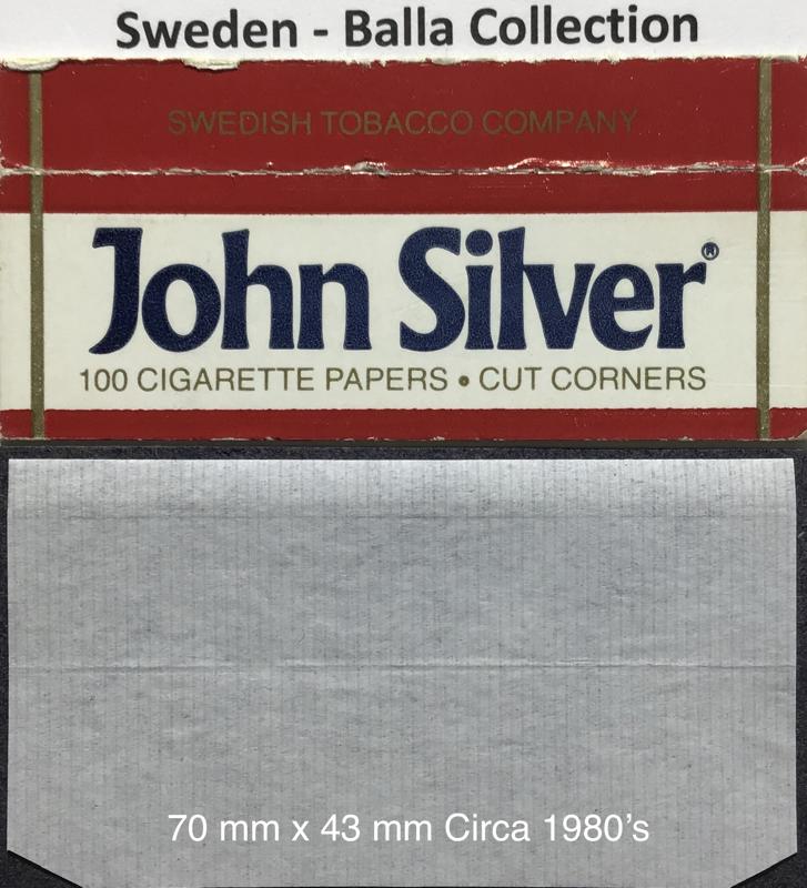 Sweden John Silver 1.a 70 x 43 Cut Corners 100 pk
