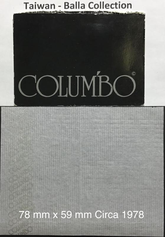 Taiwan Columbo Black 1.a 78 x 59 - 36pk