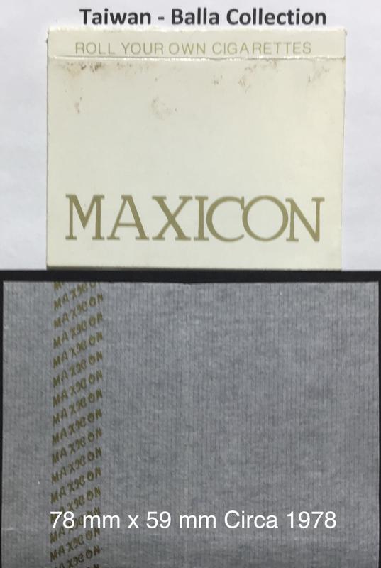 Taiwan Maxicon White 1.b 78 x 59