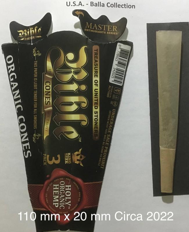 USA Bible 1.d Hemp 110 x 20 KS Cones 3 pk