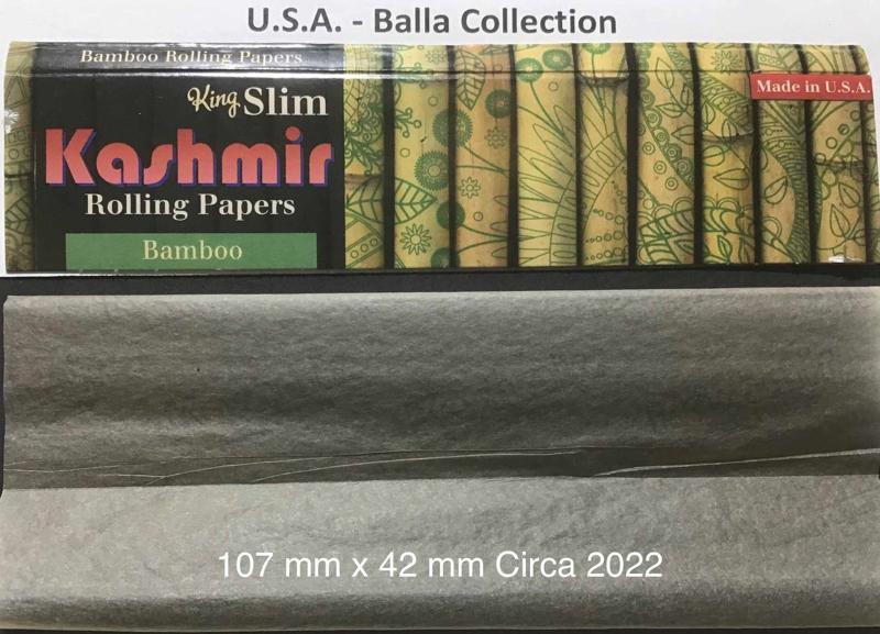 USA Kashmir 1.b Bamboo 109 x 44 KS 32 + Tips Watermark Kashmir Rolling Paper