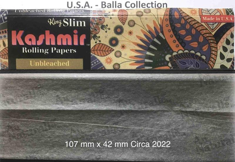 USA Kashmir 3.b Unbleached 109 x 44 KS 32 pk + Tips Watermark Au Naturalle