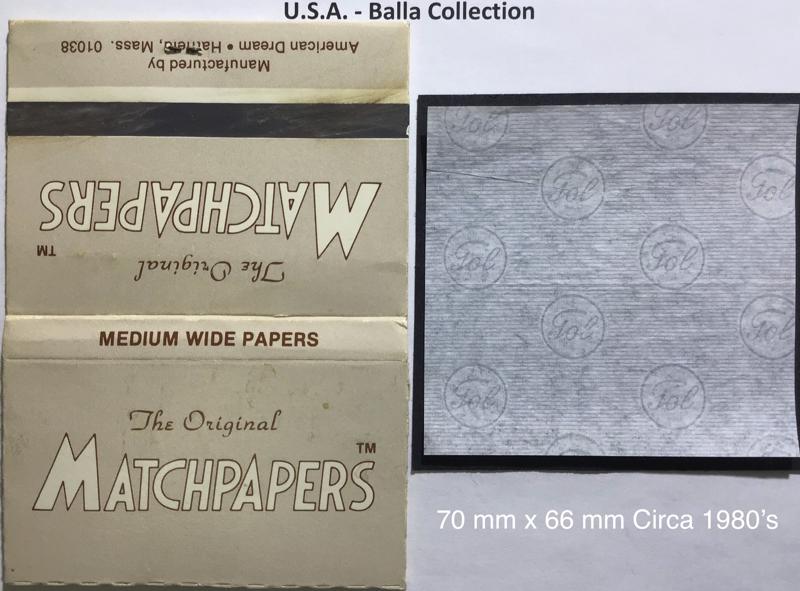 USA Matchpapers 1.a 70 x 66 Watermark GOL