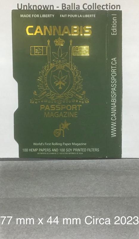 Unknown Cannabis Passport Magazine Edition 1 - 1.a 77 x 44 Hemp 100 pk +Tips