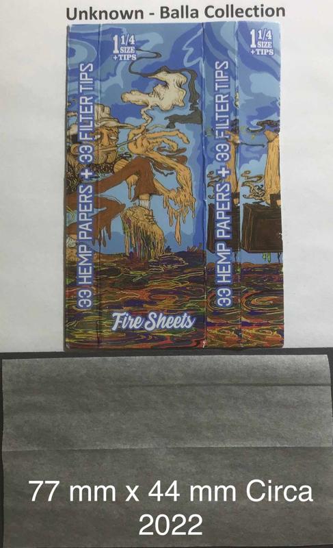 Unknown Firesheets 1.c 77 x 44 Hemp 33 pk + Tips