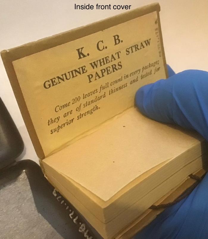 Unknown K.C.B Medal Cigarette Paper Wheat Straw 1.c 200 pk with Copper Case Circa 1900