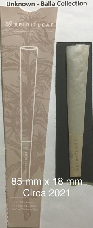 Unknown Spirit Leaf 1.b Hemp 85 x 18 Cones 6 pk