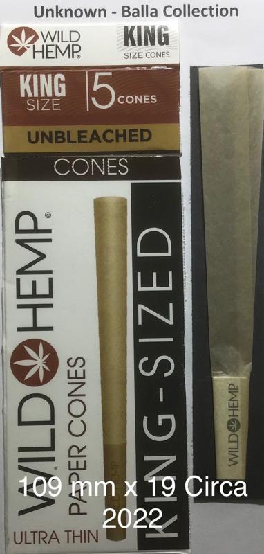 Unknown Wild Hemp 1.b 109 x 18 Hemp Ultra Thin KS Cones 5 Pk